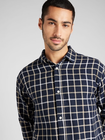 JACK & JONES - Ajuste regular Camisa 'JAMES' en azul