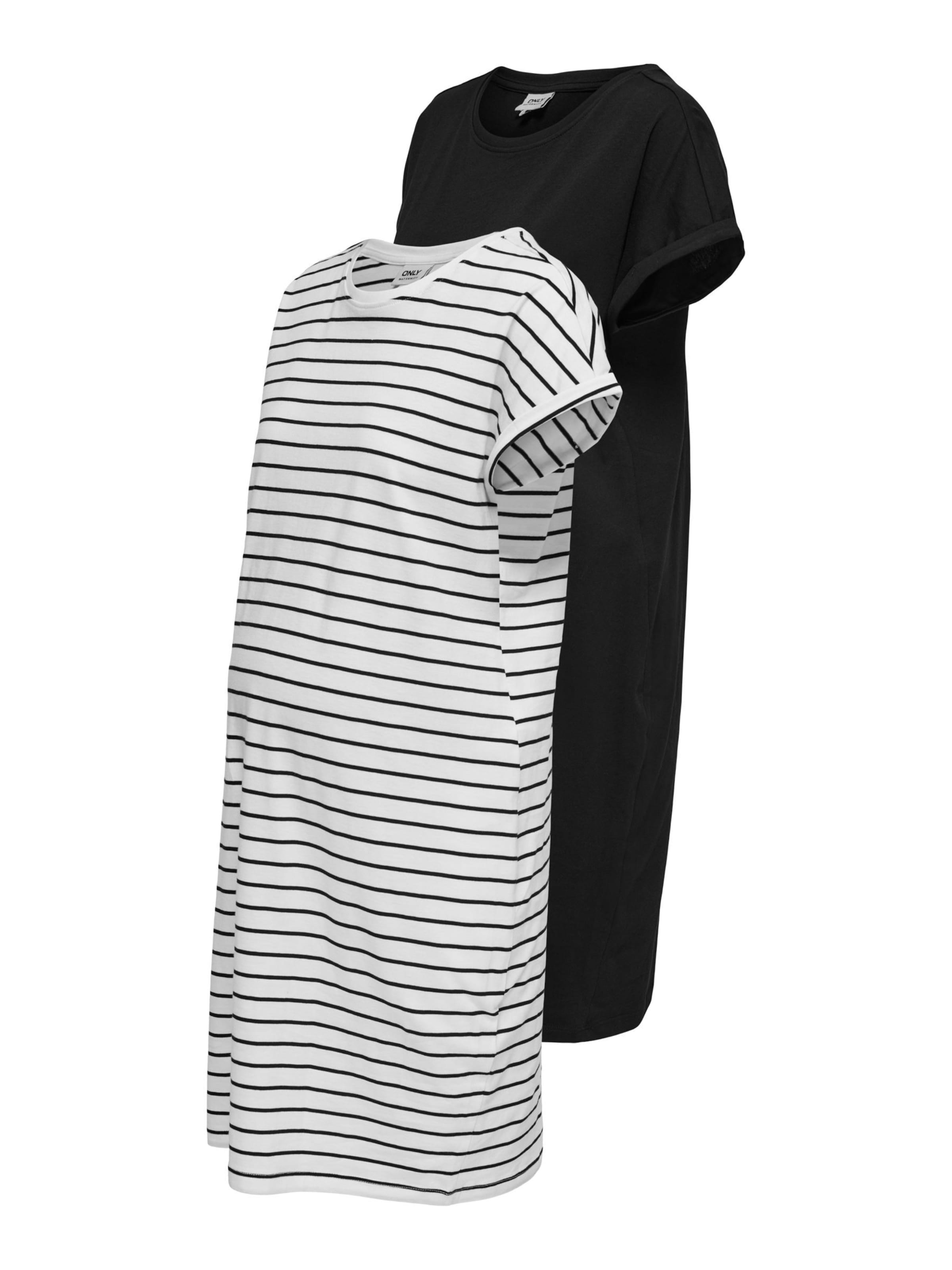 Only Maternity Robe 'OLMBloom' en noir / blanc, Vue avec produit