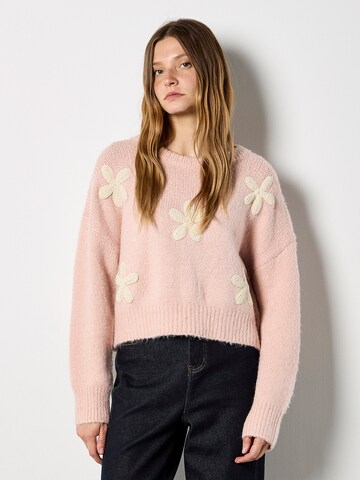 Pullover 'Daisies' di Apricot in rosa: frontale