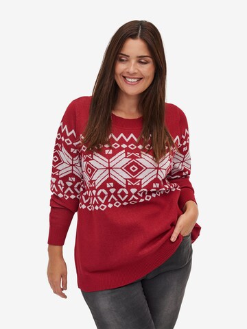 Zizzi Sweatshirt in Red