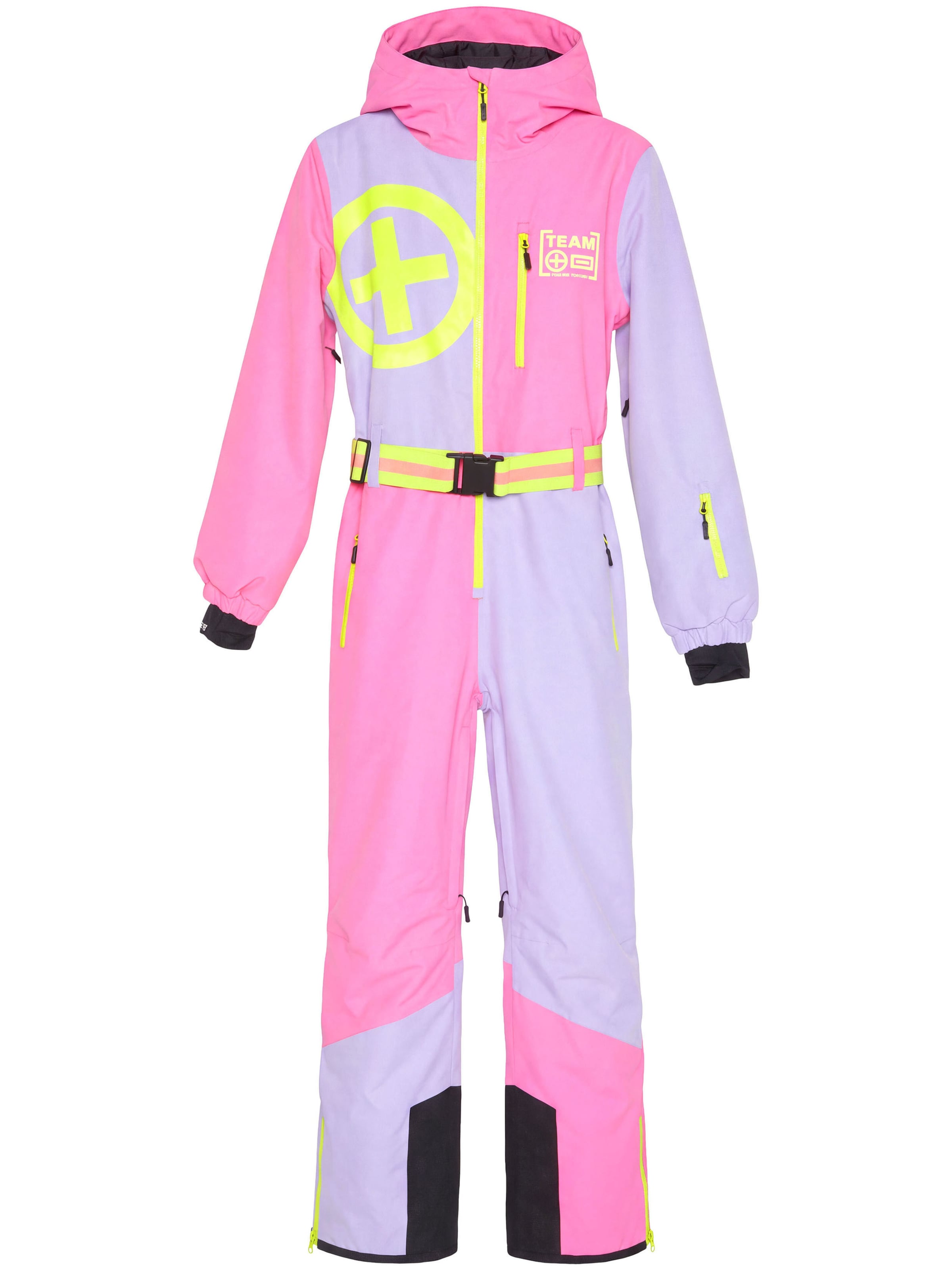 CHIEMSEE Ski Overall ' mit reflektierendem Print ' in Pink: Vorderseite