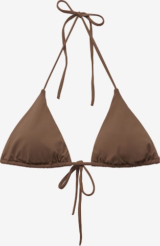 Triangle Hauts de bikini Pull&Bear en marron : devant