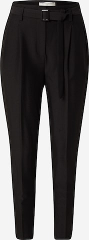 Guido Maria Kretschmer Collection Pleat-Front Pants 'Erika' in Black: front