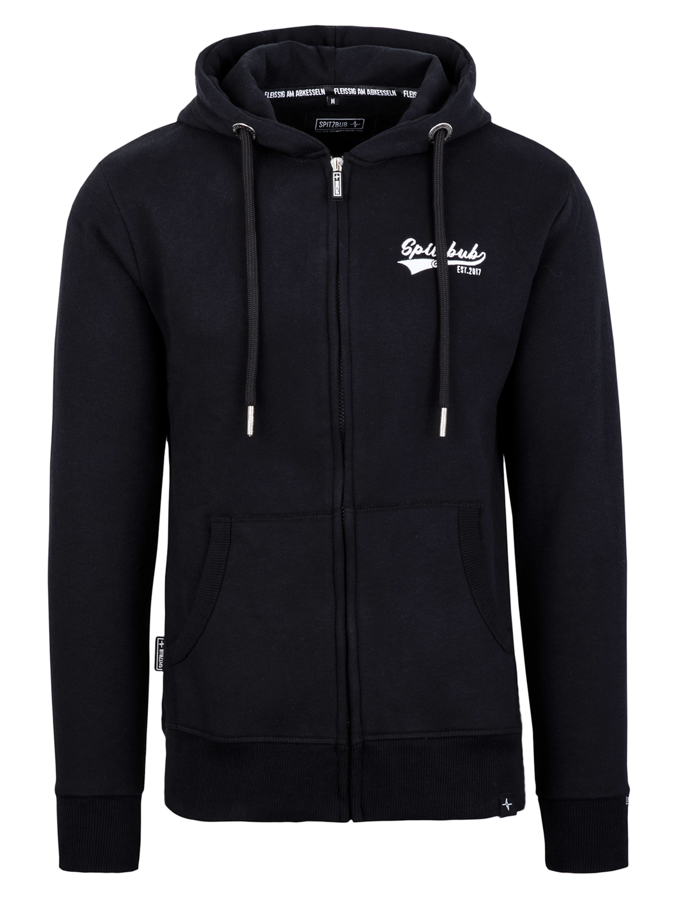 SPITZBUB Sweat jacket 'Ben' in Black: front