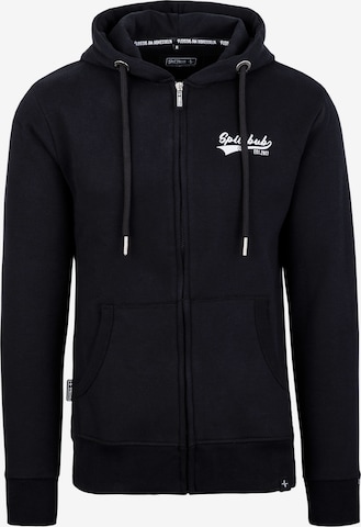 SPITZBUB Zip-Up Hoodie 'Ben' in Black: front