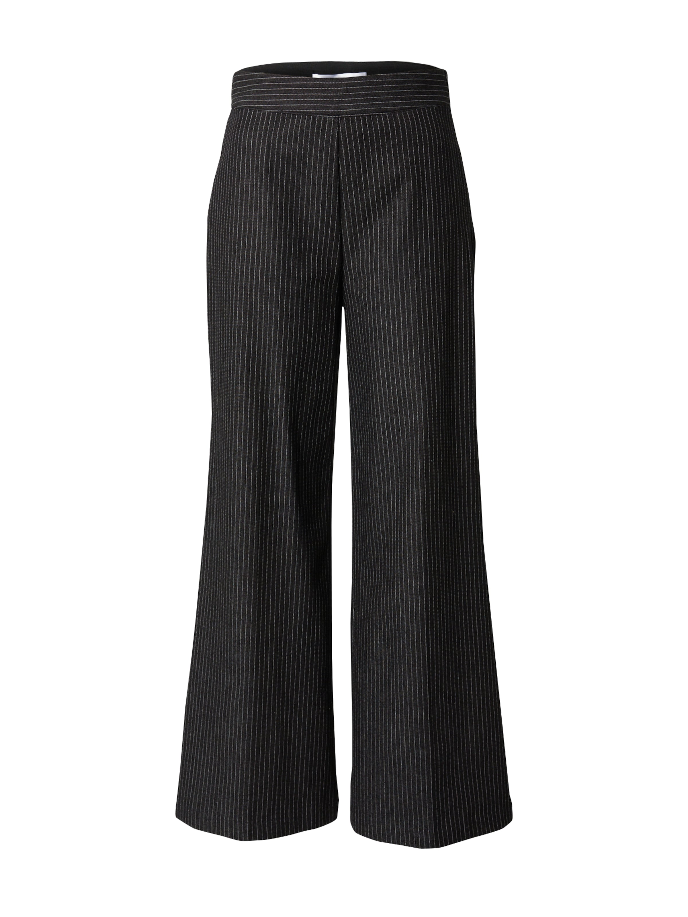 co'couture Широки крачоли Панталон 'Enid' в черно: отпред