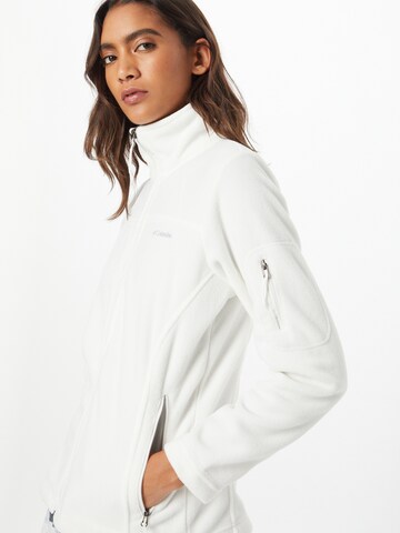 COLUMBIA Athletic Fleece Jacket 'Fast Trek II' in White