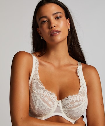 Hunkemöller T-Shirt Rintaliivi 'Daisy' värissä valkoinen: etupuoli