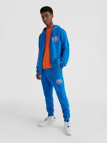 O'NEILL Athletic Zip-Up Hoodie in Blue