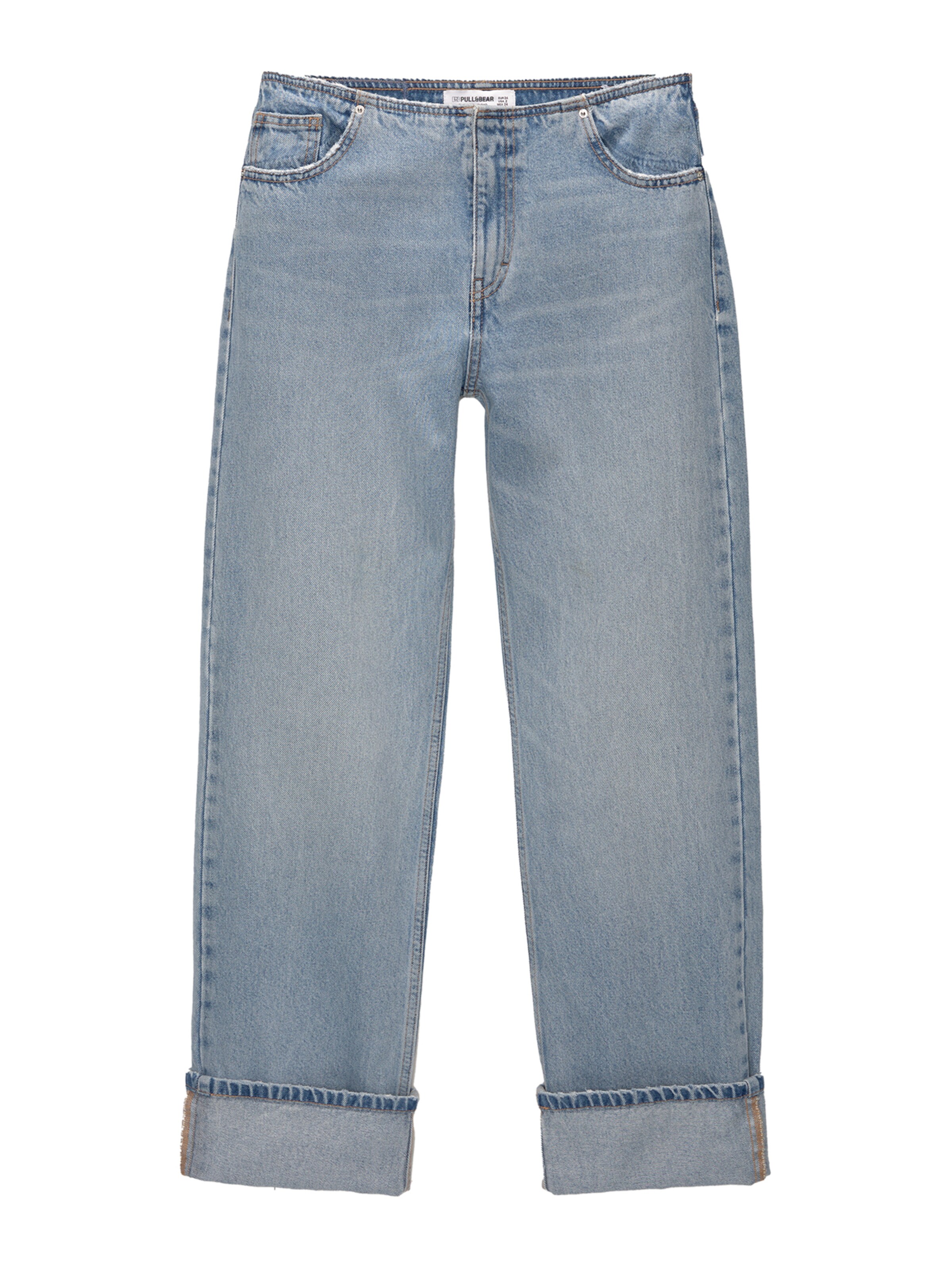 Pull&Bear Wide Leg Farkut värissä sininen: etupuoli