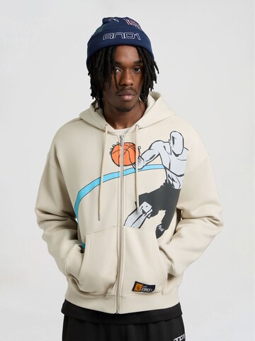 Veste de survêtement AND1 en gris : devant