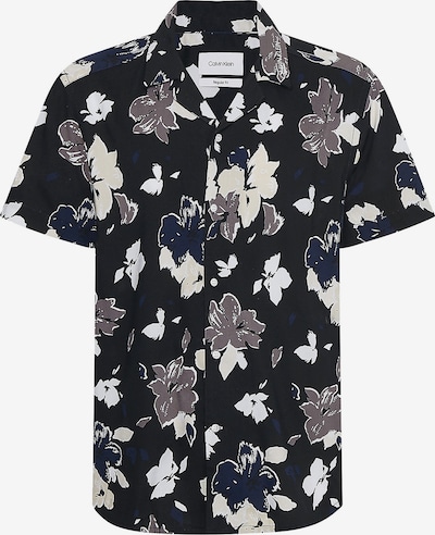 Calvin Klein Chemise en marine / noir / blanc / coquille d'oeuf, Vue avec produit