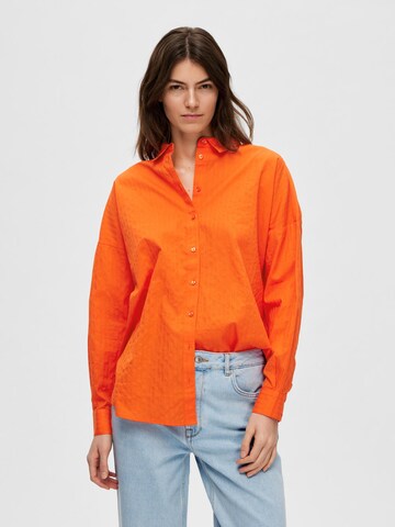 SELECTED FEMME Bluzka w kolorze pomarańczowy: przód