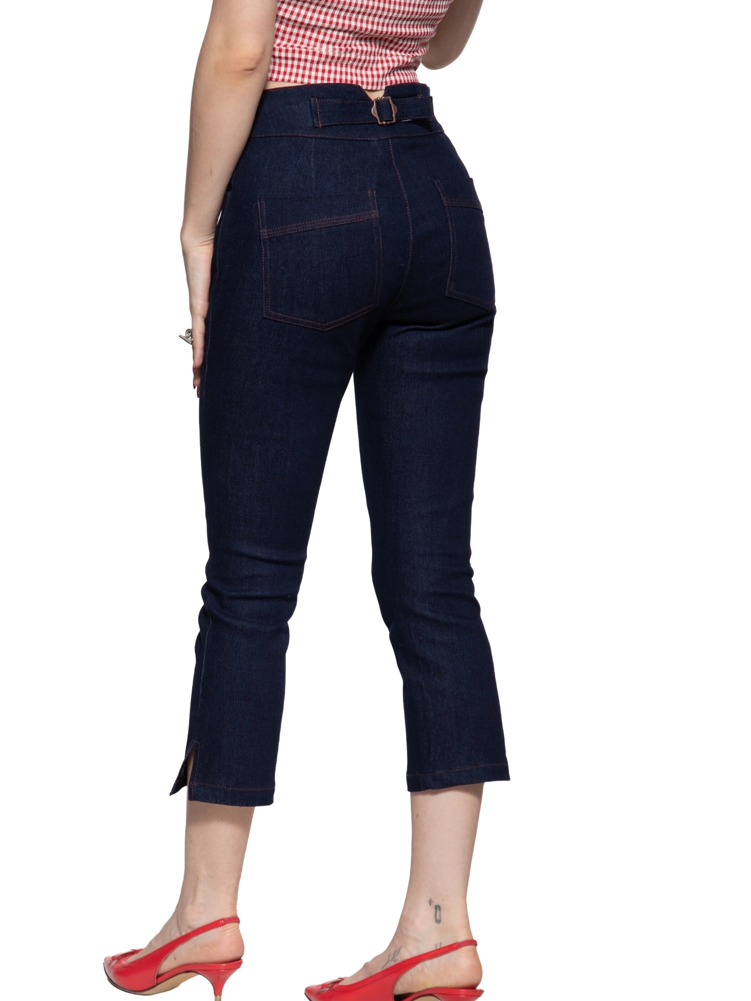 Queen Kerosin Slimfit Jeans 'Joan'‌‌‌ in Blau
