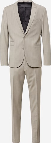 DRYKORN Slimfit Kostym 'IRVING' i beige: framsida