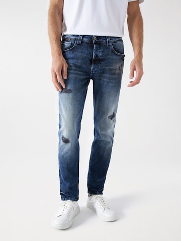 Salsa Jeans Slimfit Jeans in Blauw: voorkant