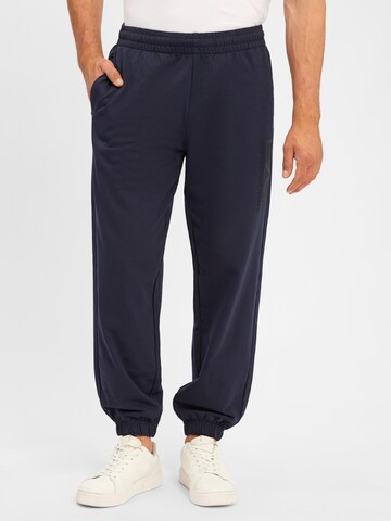 EA7 Emporio Armani Loosefit Hose in Blau: Vorderseite