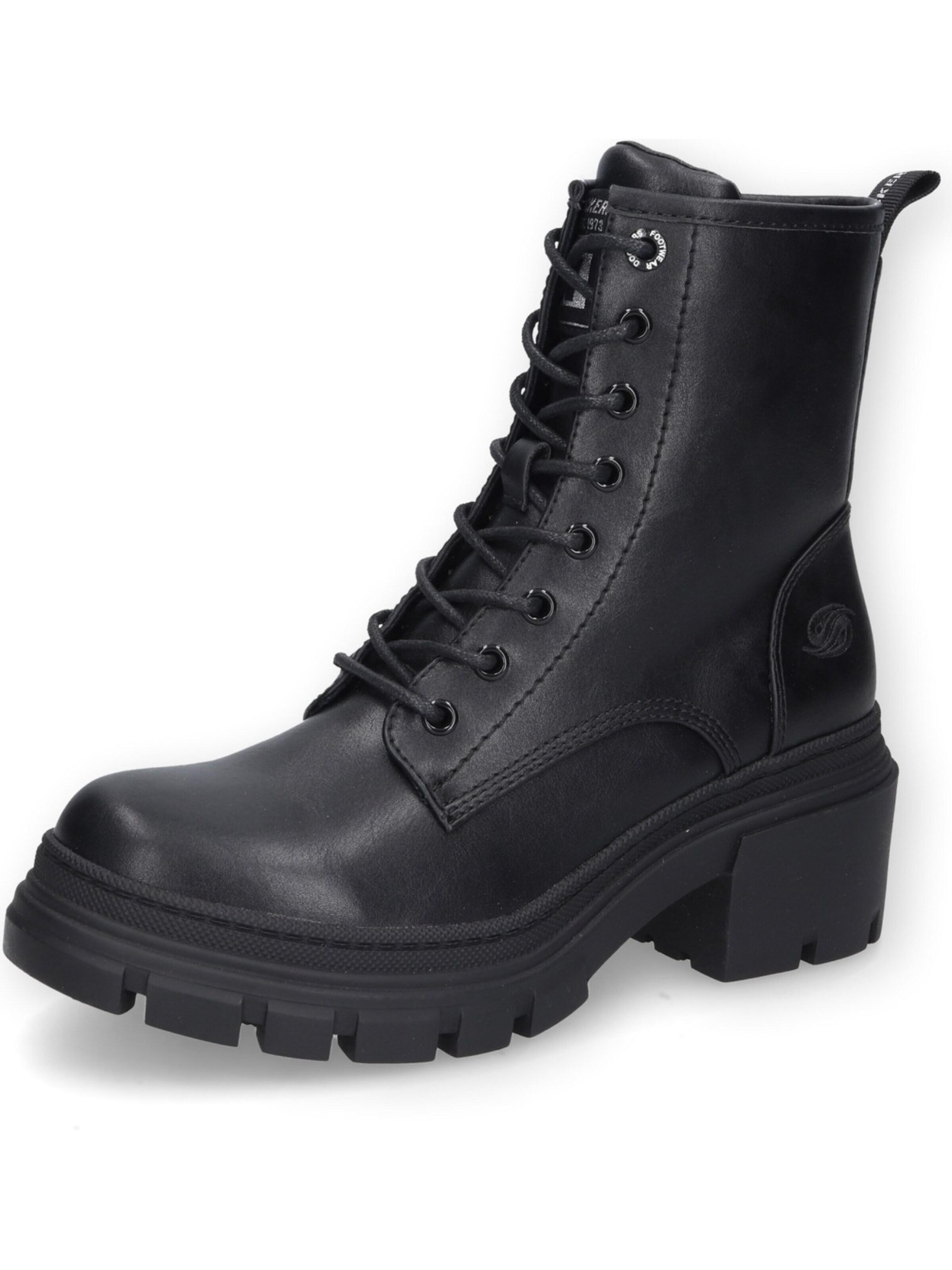Dockers Boots 'Dockers Combat Boots - Schwarz Synthetik' in Black: front