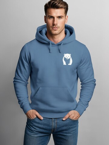 Neverless Sweatshirt 'Bär' in Blue