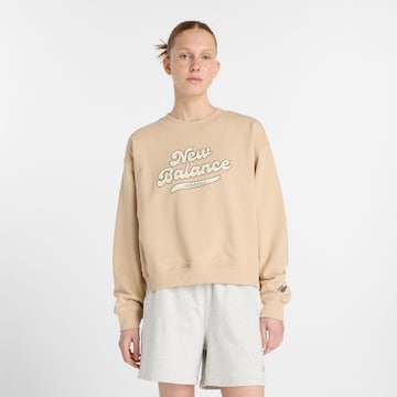 new balance Sweatshirt 'Athletics Legacy' in Beige: Vorderseite