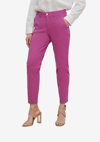 comma casual identity Tapered Chinohose in Pink: predná strana