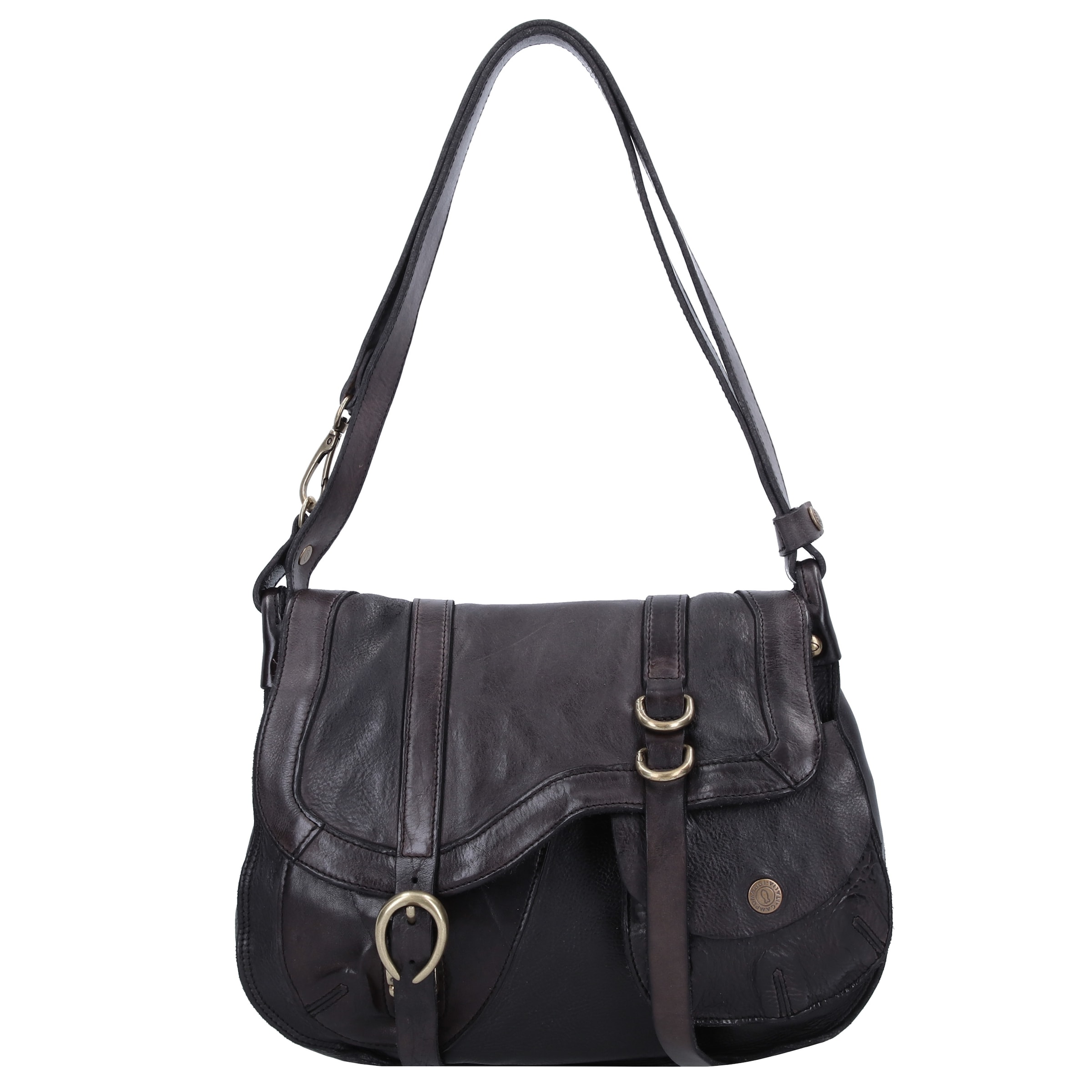 Sac bandoulière Campomaggi en noir : devant