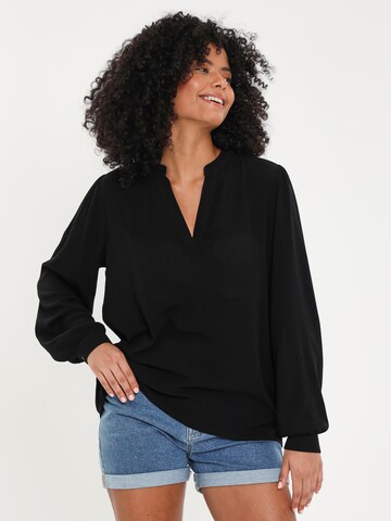 Threadbare Blouse 'Cathery' in Zwart: voorkant