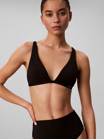 Regular Sutien costum de baie 'Essentials' de la Calvin Klein Underwear pe negru: față
