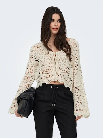 ONLY Pletena jopa 'ONLWATERLY' | bež barva: sprednja stran