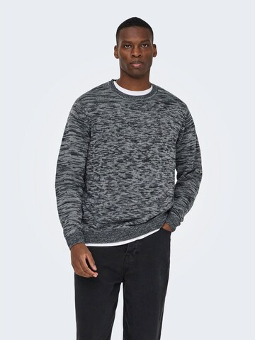 Only & Sons Sweater 'ONSTRAK' in Grey: front