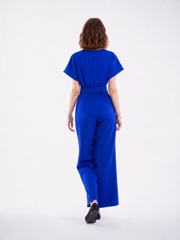 Combinaison 'Royal Blue Wide-Leg Jumpsuit' BIBI SAKALIEVA en bleu