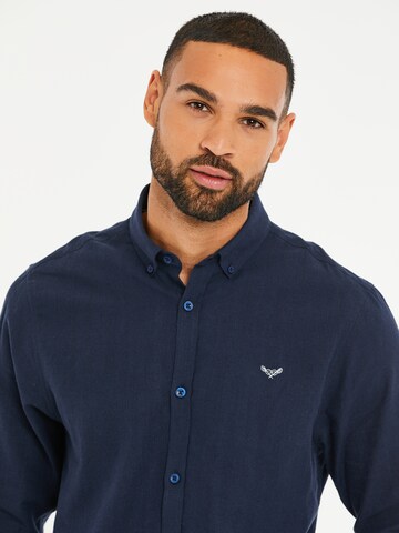 Threadbare Regular fit Button Up Shirt 'Bale' in Blue