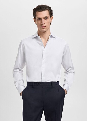 MANGO MAN Slim Fit Hemd 'Pals' in Weiß: Vorderseite