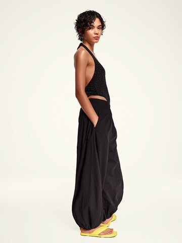 Bershka Tapered Trousers in Black