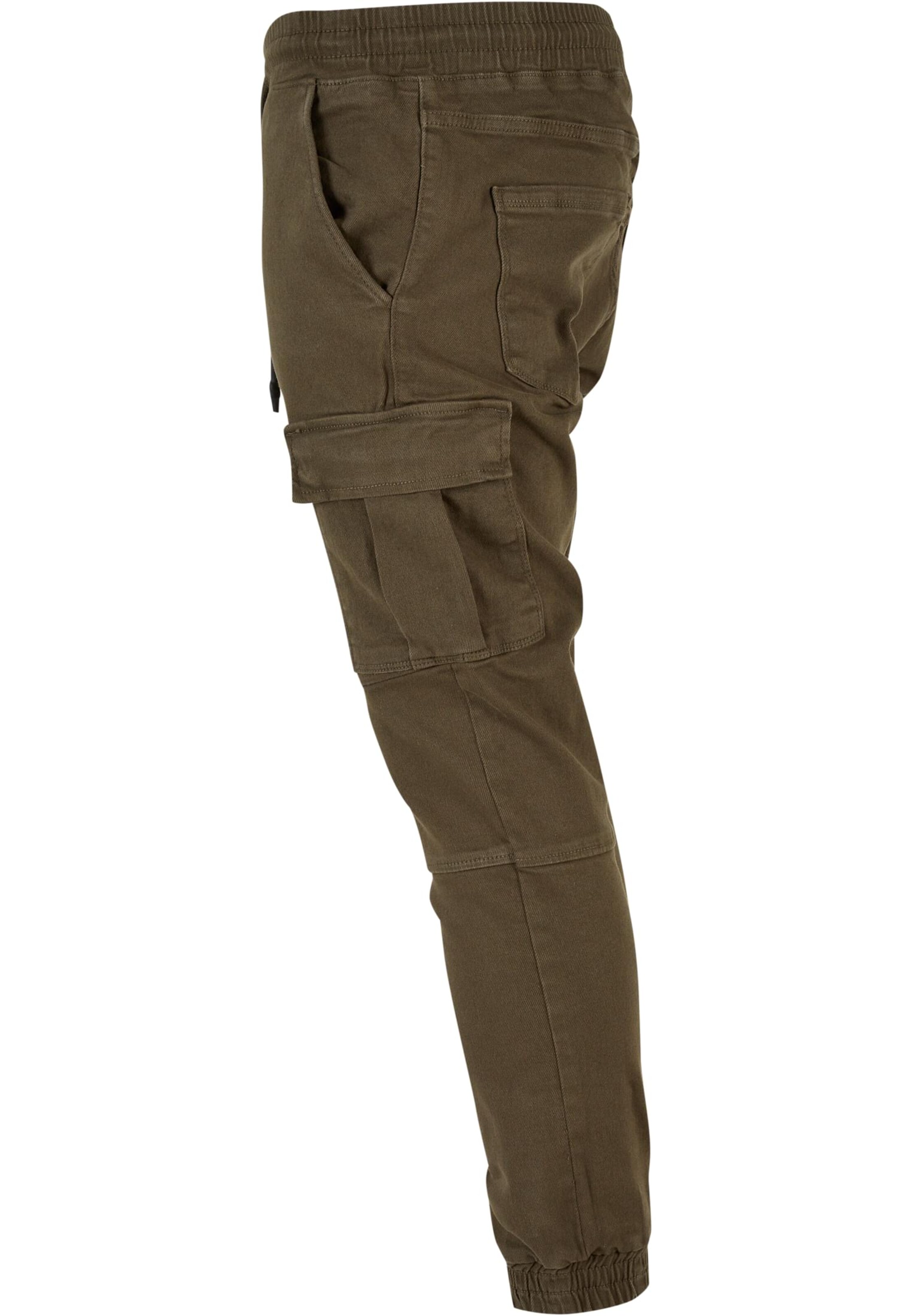 DEF Tapered Cargojeans 'Litra Antifit' in Grün