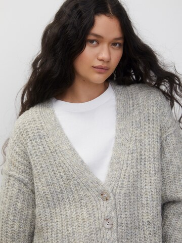 Pull&Bear Knit Cardigan in Grey