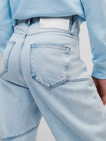 mėlyna Karl Lagerfeld Plačios klešnės Džinsai