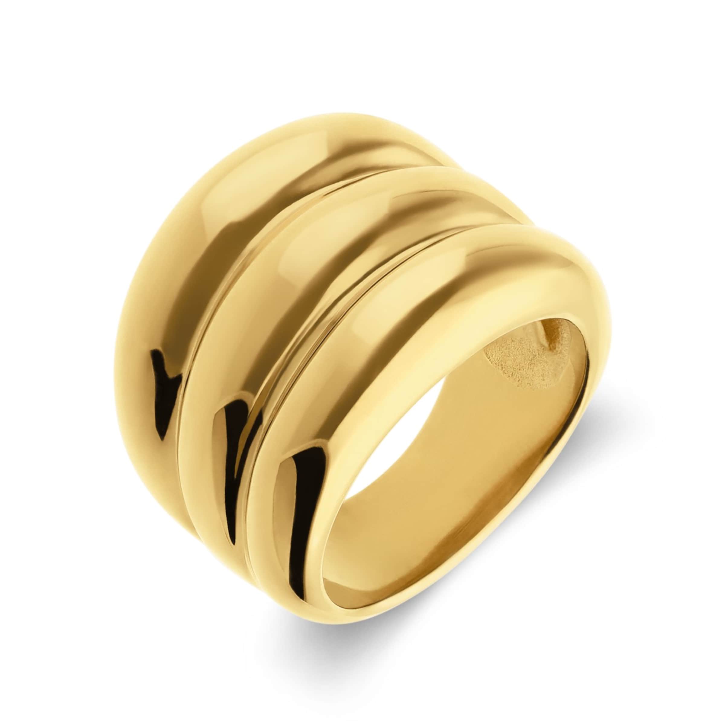 Lucardi Ring in Gold: Vorderseite