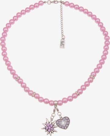 Leslii Necklace in Pink: front