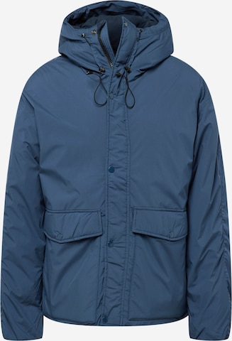 Abercrombie & Fitch Winter Jacket in Blue: front