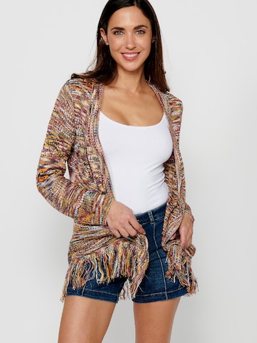 KOROSHI Knit cardigan in Mixed colours: front