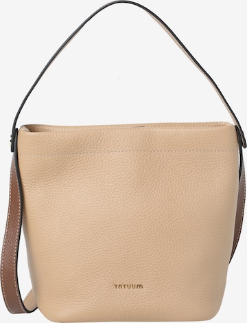 smėlio TATUUM Rankinė su ilgu dirželiu 'Infinity': priekis