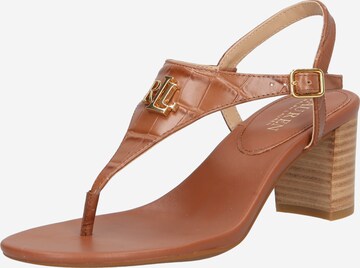 Lauren Ralph Lauren - Sandalias de dedo 'WESTCOTT' en amarillo: frente