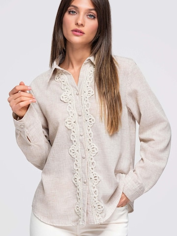 Maglietta di Ombre in beige: frontale