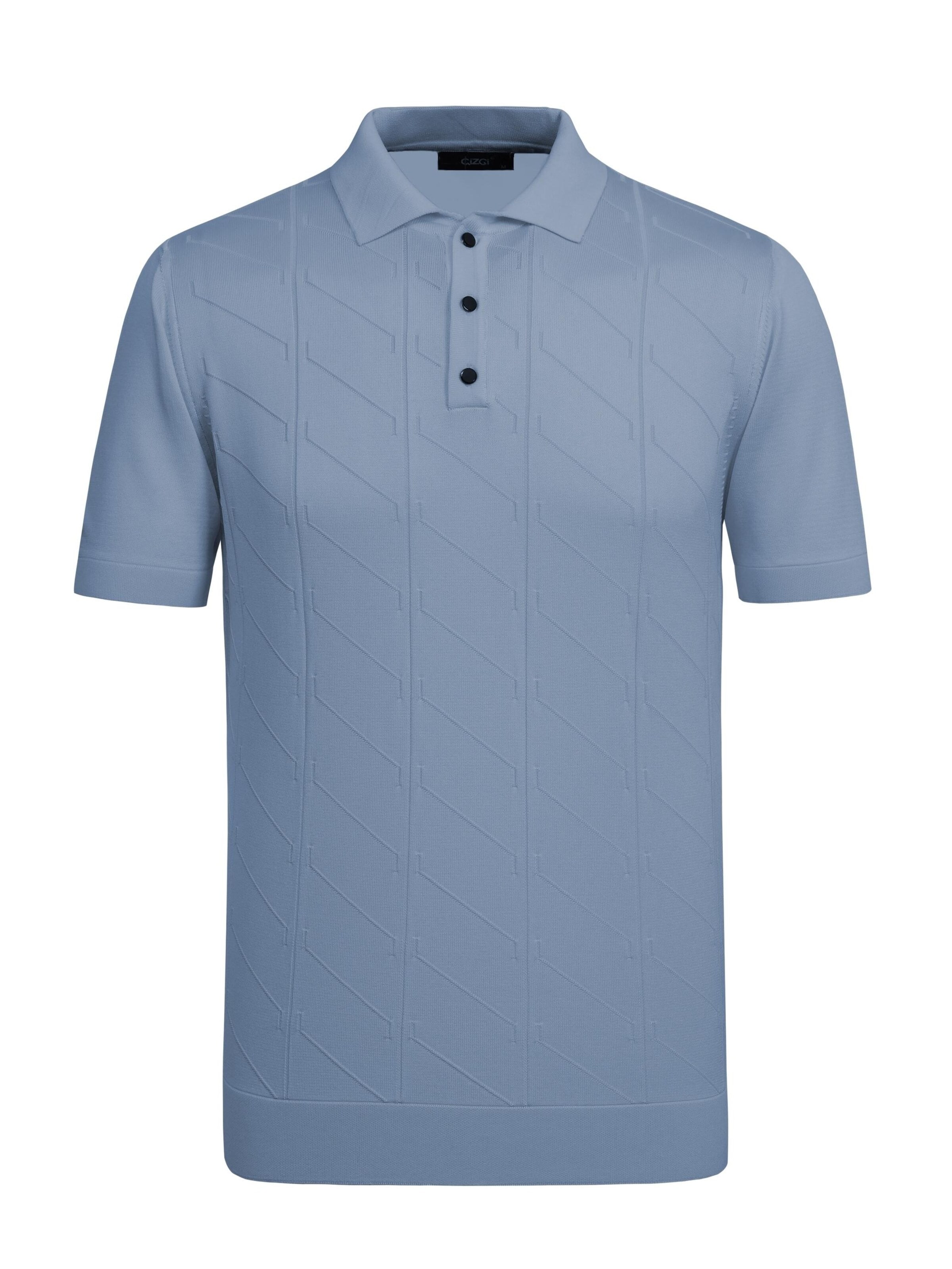 Cizgi Triko Shirt‌ in Blau: Vorderseite