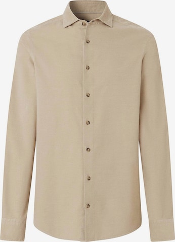 Hackett London Regular Fit Hemd in Beige: Vorderseite