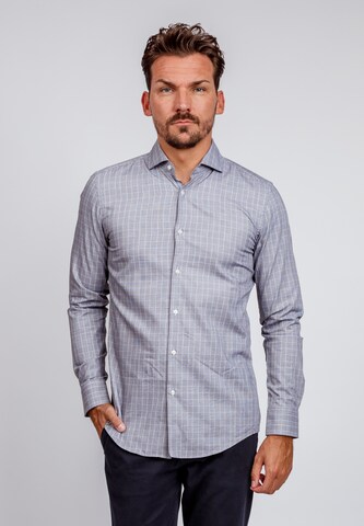 BOSS Regular fit Button Up Shirt ' H-HANK ' in Grey: front