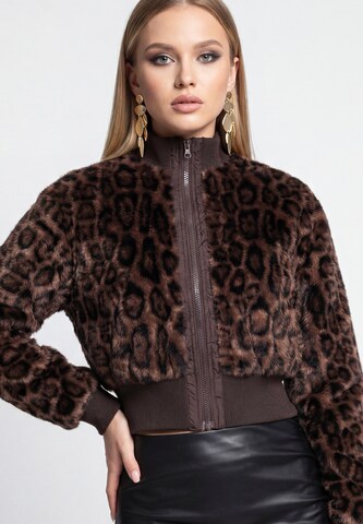Veste mi-saison faina en marron