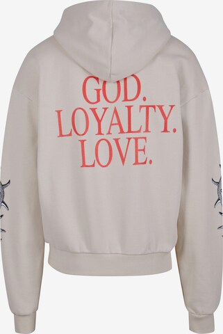 Felpa 'God Loyalty Love' di MT Upscale in beige