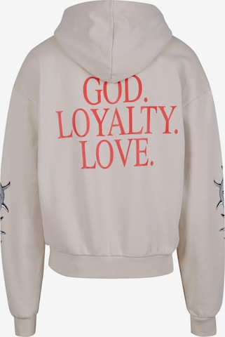 Sweat-shirt 'God Loyalty Love' MT Upscale en beige